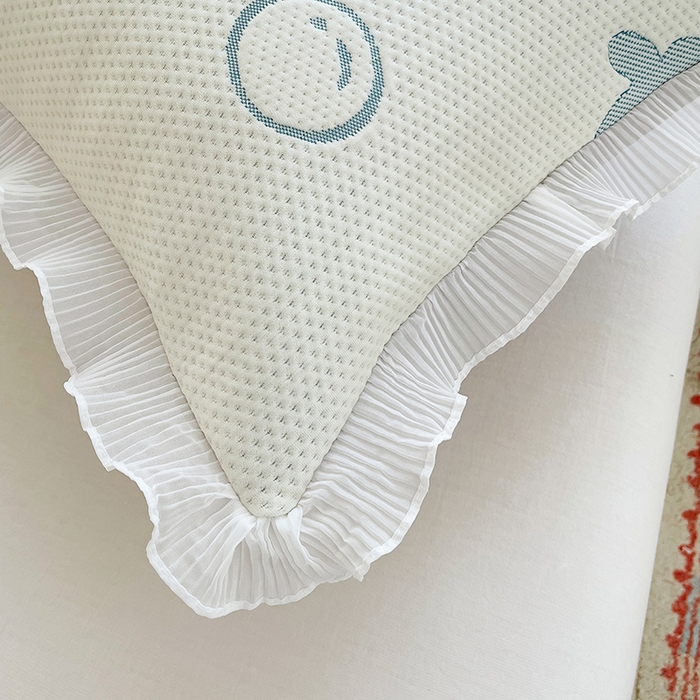 91家纺网 家纺一手货源 找家纺 （总）雨彤家纺 2025新款冰豆豆蕾丝花边双人长枕套单品枕套枕套单件