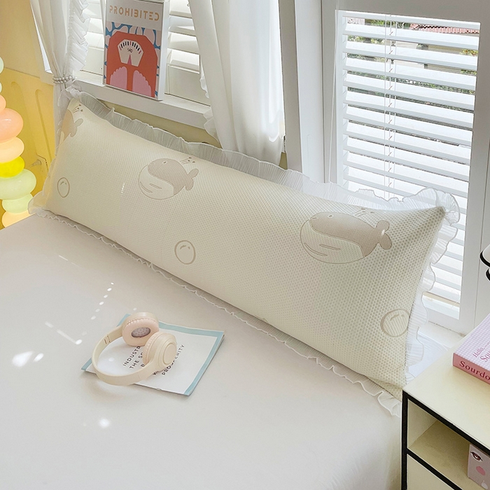 91家纺网 家纺一手货源 找家纺 （总）雨彤家纺 2025新款冰豆豆蕾丝花边双人长枕套单品枕套枕套单件