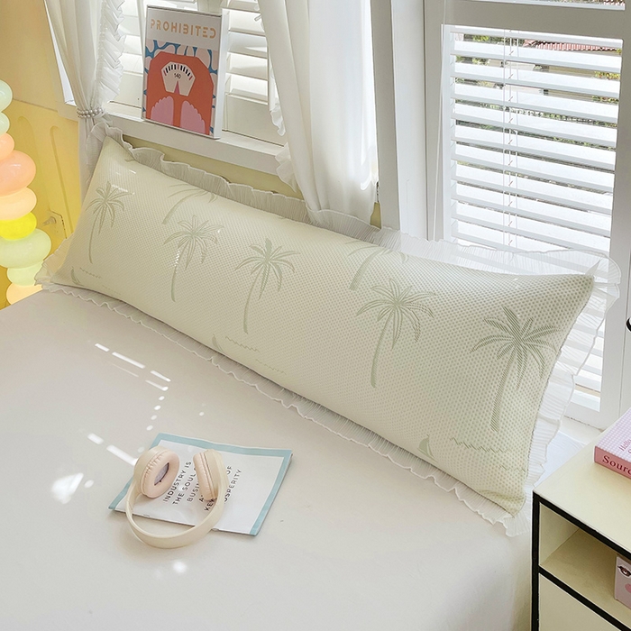 91家纺网 家纺一手货源 找家纺 （总）雨彤家纺 2025新款冰豆豆蕾丝花边双人长枕套单品枕套枕套单件