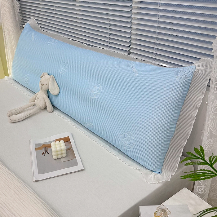 91家纺网 家纺一手货源 找家纺 （总）雨彤家纺 2025新款冰豆豆蕾丝花边双人长枕套单品枕套枕套单件