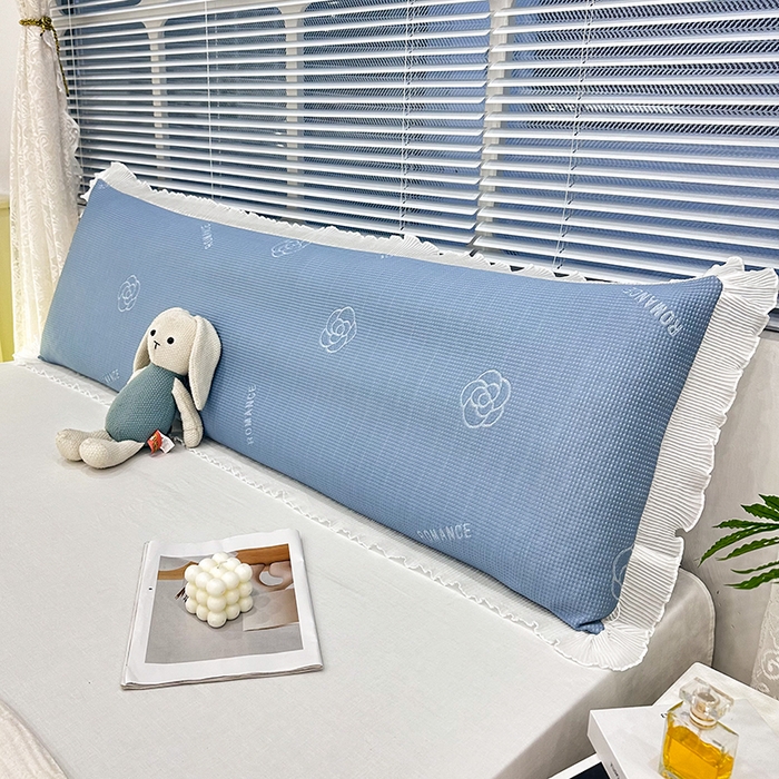 91家纺网 家纺一手货源 找家纺 （总）雨彤家纺 2025新款冰豆豆蕾丝花边双人长枕套单品枕套枕套单件