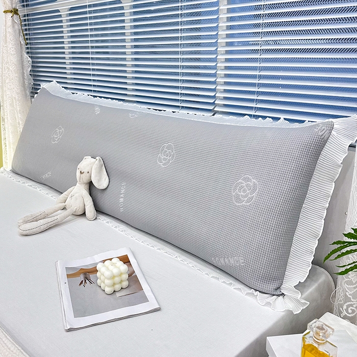 91家纺网 家纺一手货源 找家纺 （总）雨彤家纺 2025新款冰豆豆蕾丝花边双人长枕套单品枕套枕套单件