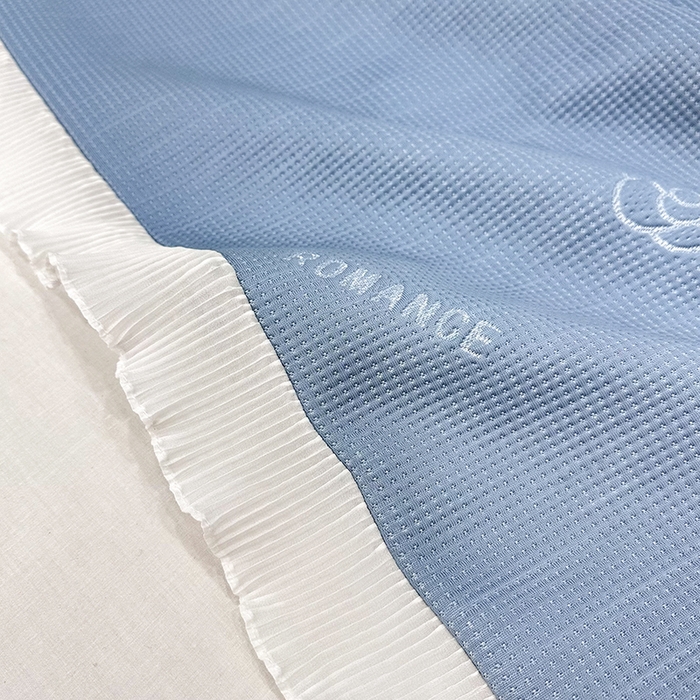 91家纺网 家纺一手货源 找家纺 雨彤家纺 2025新款冰豆豆蕾丝花边双人长枕套单品枕套枕套单件 山茶花-湖蓝