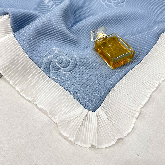 91家纺网 家纺一手货源 找家纺 雨彤家纺 2025新款冰豆豆蕾丝花边双人长枕套单品枕套枕套单件 山茶花-湖蓝