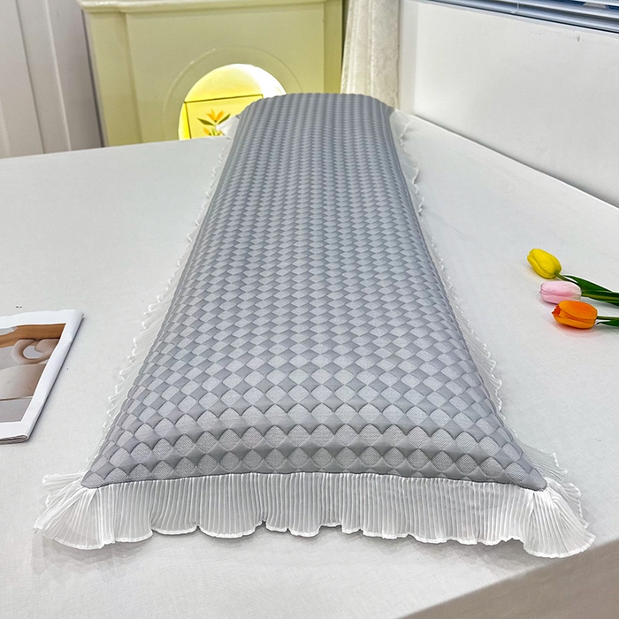 91家纺网 家纺一手货源 找家纺 雨彤家纺 2025新款冰豆豆蕾丝花边双人长枕套单品枕套枕套单件 小菱形-灰