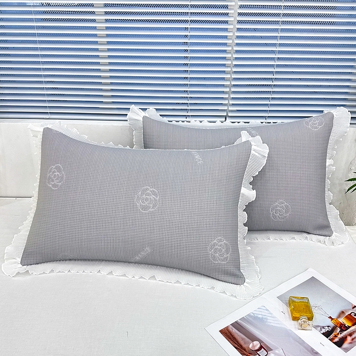 91家纺网 家纺一手货源 找家纺 （总）雨彤家纺 2025新款冰豆豆蕾丝花边单人枕套单品枕套枕套单件