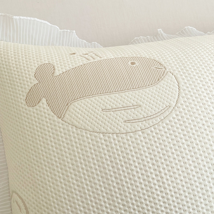 91家纺网 家纺一手货源 找家纺 雨彤家纺 2025新款冰豆豆蕾丝花边单人枕套单品枕套枕套单件 小鲸鱼-浅咖