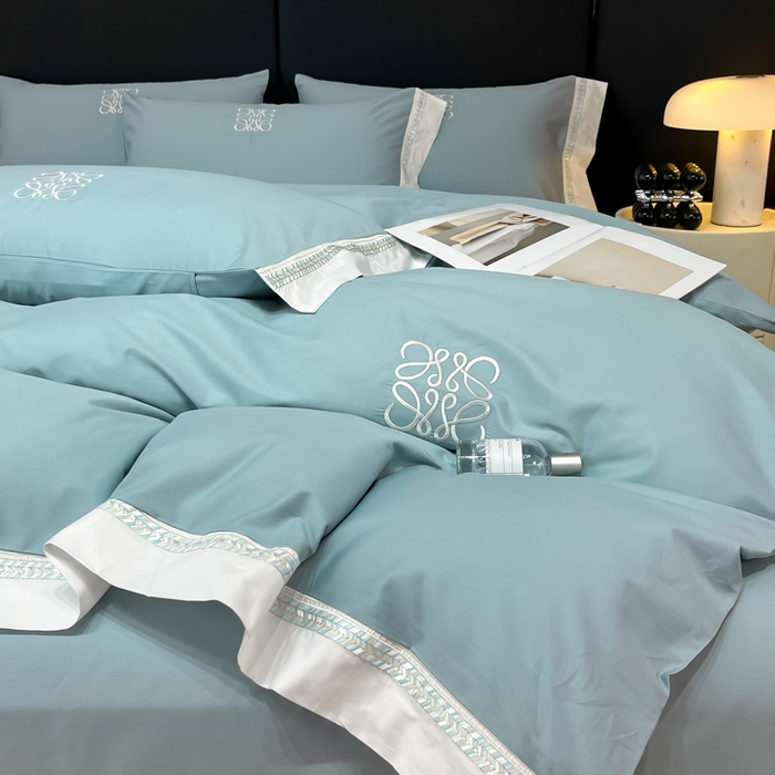 91家纺网 家纺一手货源 找家纺 （总）梧桐家居 2025春夏新款100%全棉13374跑量罗伊儿四件套（退货不退礼盒）