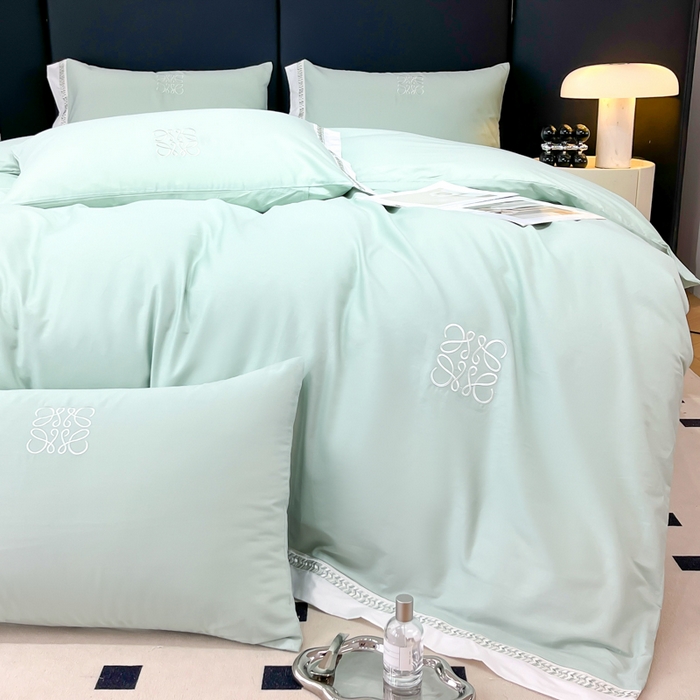 91家纺网 家纺一手货源 找家纺 （总）梧桐家居 2025春夏新款100%全棉13374跑量罗伊儿四件套（退货不退礼盒）