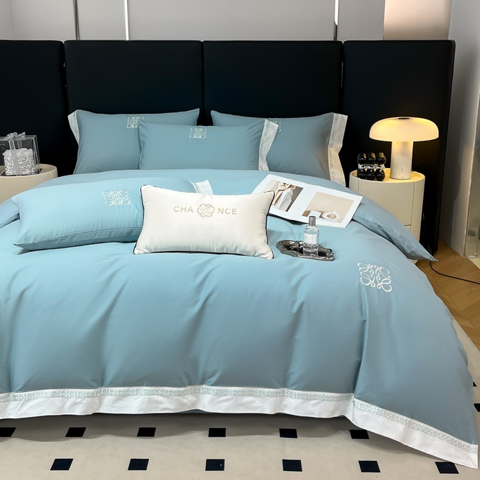 91家纺网 家纺一手货源 找家纺 （总）梧桐家居 2025春夏新款100%全棉13374跑量罗伊儿四件套（退货不退礼盒）