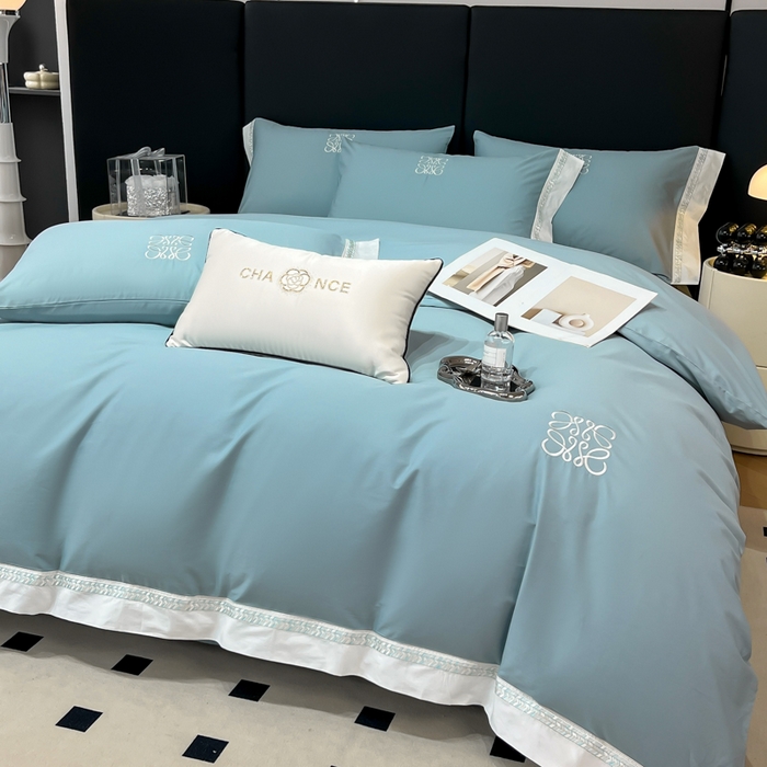 91家纺网 家纺一手货源 找家纺 （总）梧桐家居 2025春夏新款100%全棉13374跑量罗伊儿四件套（退货不退礼盒）