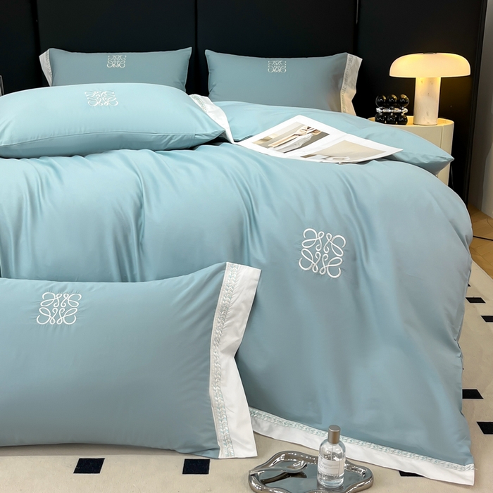 梧桐家居 2025春夏新款全棉13374跑量罗伊儿四件套（退货不退礼盒） 罗伊儿-飘蓝