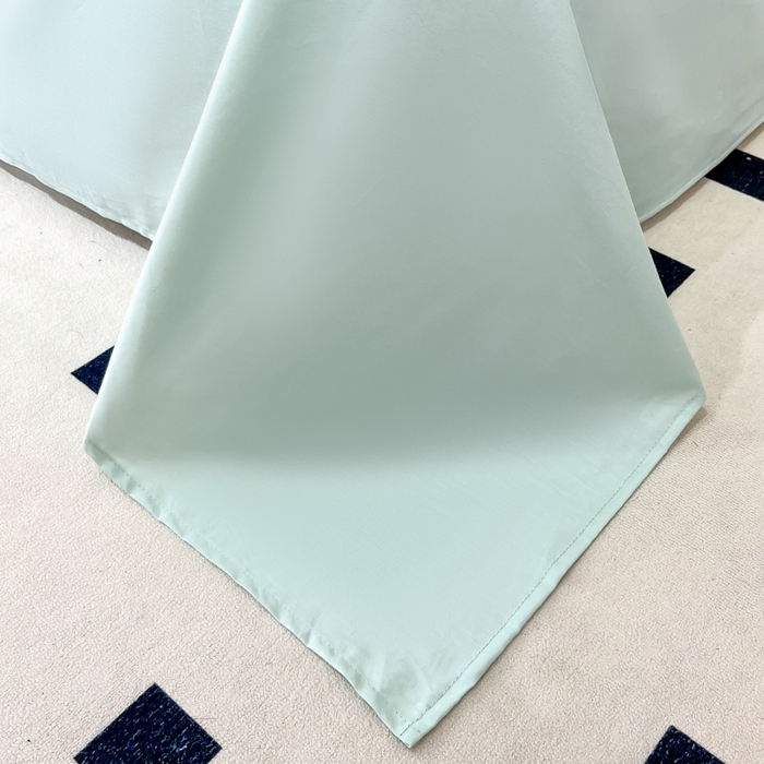 91家纺网 家纺一手货源 找家纺 梧桐家居 2025春夏新款全棉13374跑量罗伊儿四件套（退货不退礼盒） 罗伊儿-浅绿