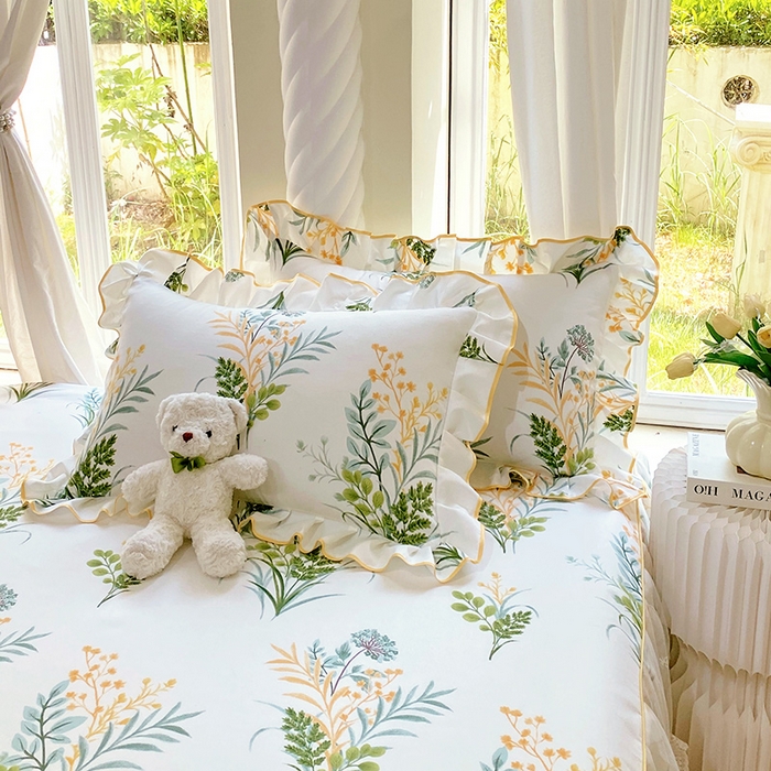 91家纺网 家纺一手货源 找家纺 （总）雨彤家纺 2025新款高克重韩式公主风亲肤斜纹床裙单品床裙床裙单件