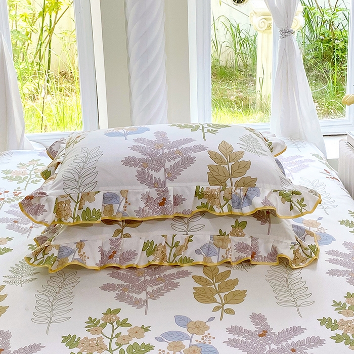 91家纺网 家纺一手货源 找家纺 雨彤家纺 2025新款高克重韩式公主风亲肤斜纹床裙单品床裙床裙单件 沐叶拾影-公主风