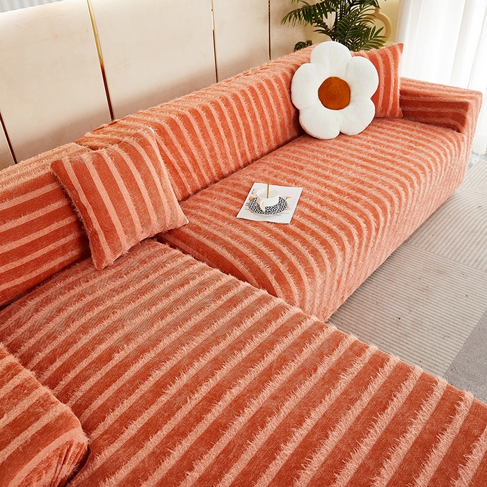 91家纺网 家纺一手货源 找家纺 （总）逐日 2023新款雪尼尔羽毛系列沙发套