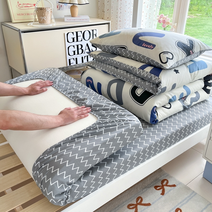 91家纺网 家纺一手货源 找家纺 （总）如约 2025新款学生季12868全棉印花三件套