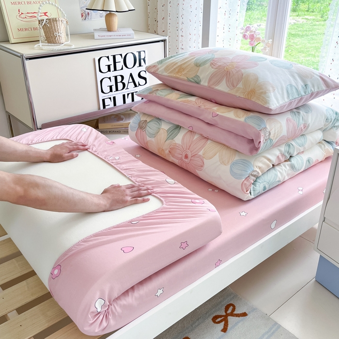 91家纺网 家纺一手货源 找家纺 （总）如约 2025新款学生季12868全棉印花三件套