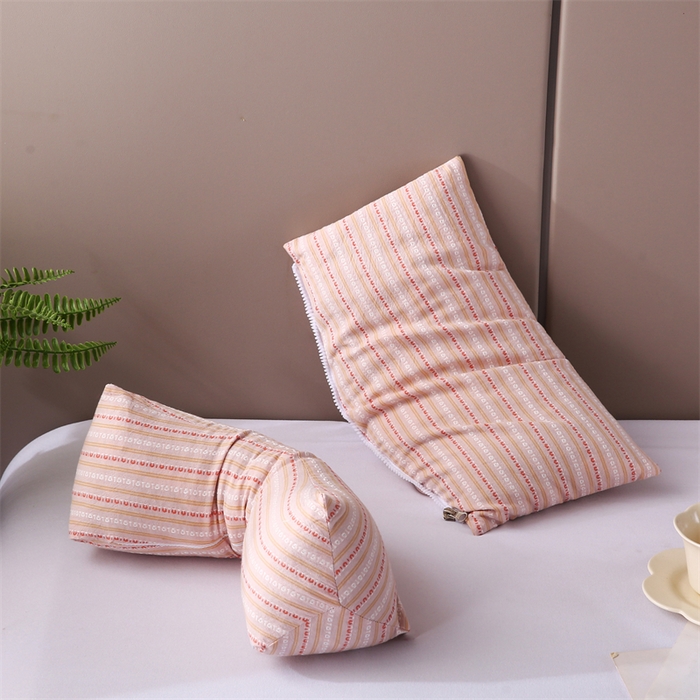 91家纺网 家纺一手货源 找家纺 蔻眠 三角牵引组合枕荞麦枕成人护颈枕头枕芯 三角牵引组合-粉色 三角枕35*16 方枕35*20