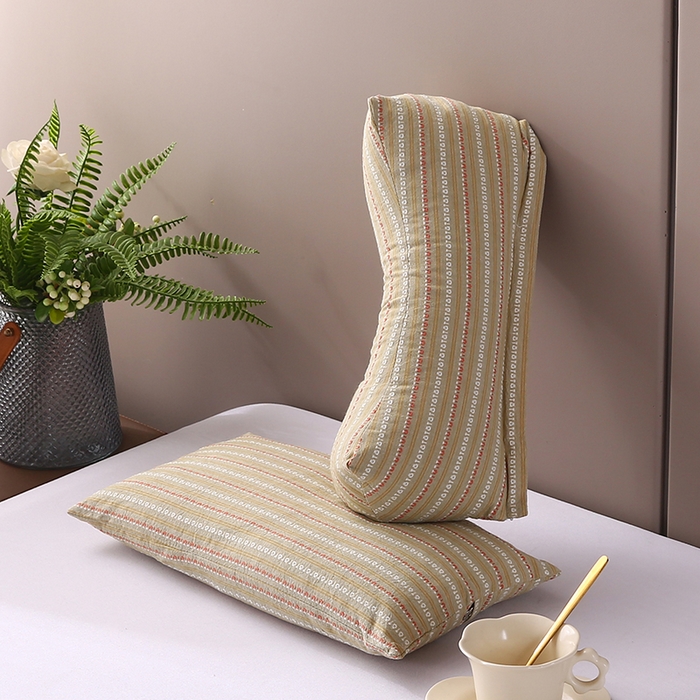 91家纺网 家纺一手货源 找家纺 蔻眠 三角牵引组合枕荞麦枕成人护颈枕头枕芯 三角牵引组合-卡其 三角枕35*16 方枕35*20