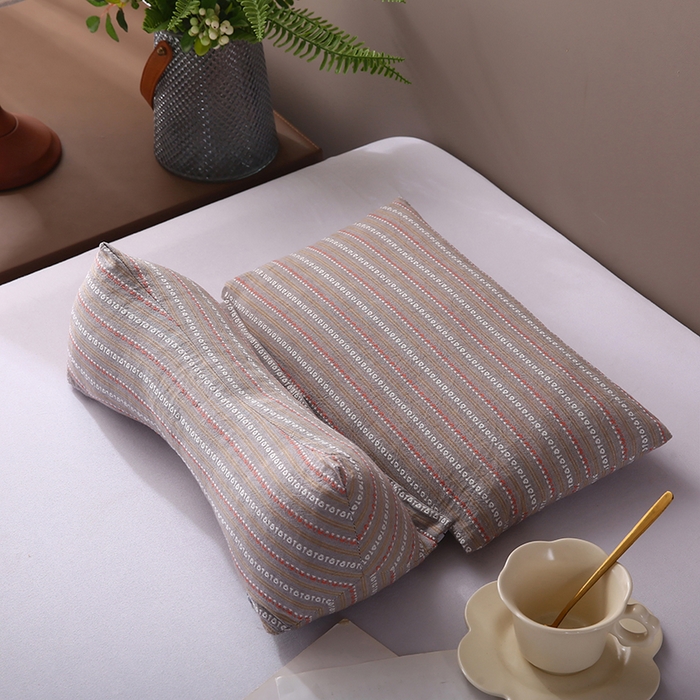 91家纺网 家纺一手货源 找家纺 蔻眠 三角牵引组合枕荞麦枕成人护颈枕头枕芯 三角牵引组合-咖色 三角枕35*16 方枕35*20