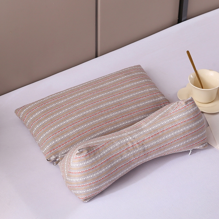 91家纺网 家纺一手货源 找家纺 蔻眠 三角牵引组合枕荞麦枕成人护颈枕头枕芯 三角牵引组合-咖色 三角枕35*16 方枕35*20