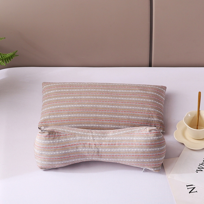 91家纺网 家纺一手货源 找家纺 蔻眠 三角牵引组合枕荞麦枕成人护颈枕头枕芯 三角牵引组合-咖色 三角枕35*16 方枕35*20