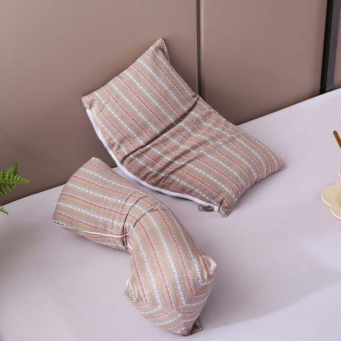 91家纺网 家纺一手货源 找家纺 蔻眠 三角牵引组合枕荞麦枕成人护颈枕头枕芯 三角牵引组合-咖色 三角枕35*16 方枕35*20