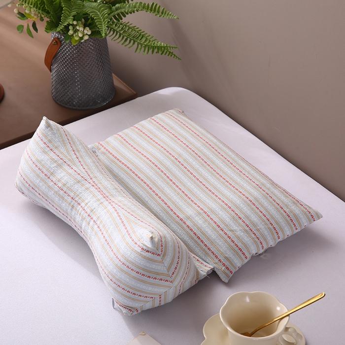 91家纺网 家纺一手货源 找家纺 蔻眠 三角牵引组合枕荞麦枕成人护颈枕头枕芯 三角牵引组合-浅蓝 三角枕35*16 方枕35*20