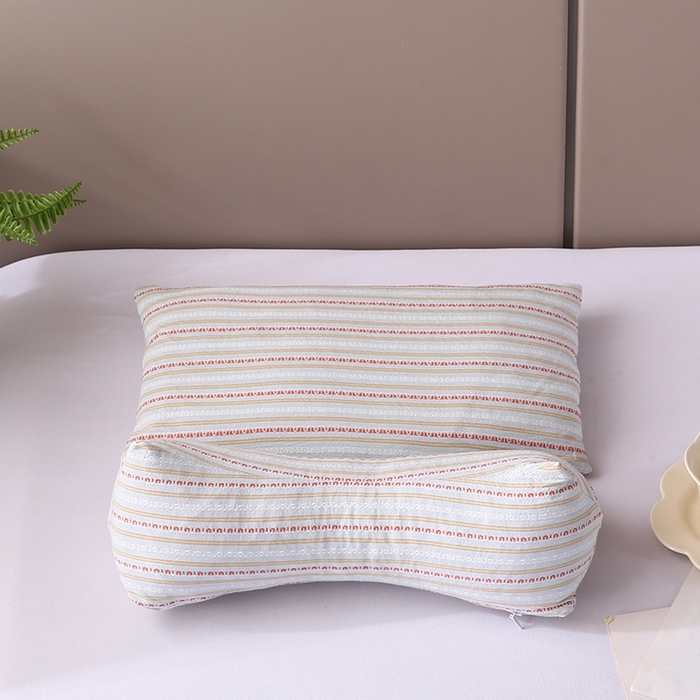 91家纺网 家纺一手货源 找家纺 蔻眠 三角牵引组合枕荞麦枕成人护颈枕头枕芯 三角牵引组合-浅蓝 三角枕35*16 方枕35*20