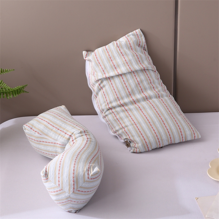 91家纺网 家纺一手货源 找家纺 蔻眠 三角牵引组合枕荞麦枕成人护颈枕头枕芯 三角牵引组合-浅蓝 三角枕35*16 方枕35*20