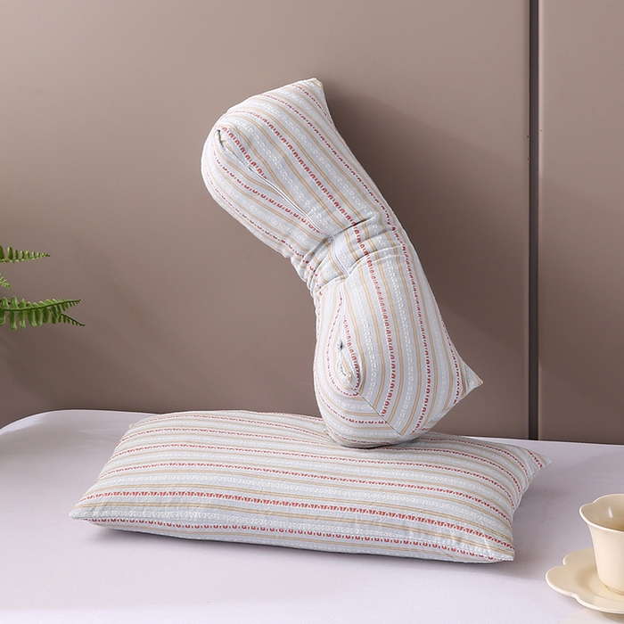 91家纺网 家纺一手货源 找家纺 蔻眠 三角牵引组合枕荞麦枕成人护颈枕头枕芯 三角牵引组合-浅蓝 三角枕35*16 方枕35*20