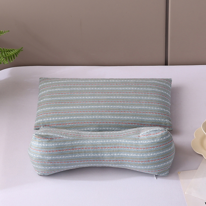 91家纺网 家纺一手货源 找家纺 蔻眠 三角牵引组合枕荞麦枕成人护颈枕头枕芯 三角牵引组合-墨绿 三角枕35*16 方枕35*20