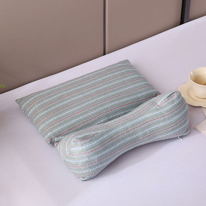 91家纺网 家纺一手货源 找家纺 蔻眠 三角牵引组合枕荞麦枕成人护颈枕头枕芯 三角牵引组合-墨绿 三角枕35*16 方枕35*20