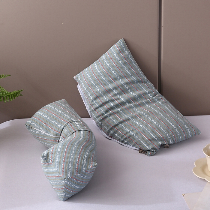 91家纺网 家纺一手货源 找家纺 蔻眠 三角牵引组合枕荞麦枕成人护颈枕头枕芯 三角牵引组合-墨绿 三角枕35*16 方枕35*20