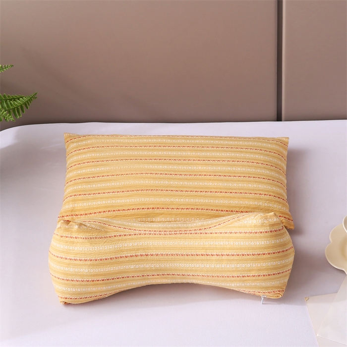 91家纺网 家纺一手货源 找家纺 蔻眠 三角牵引组合枕荞麦枕成人护颈枕头枕芯 三角牵引组合-黄色 三角枕35*16 方枕35*20