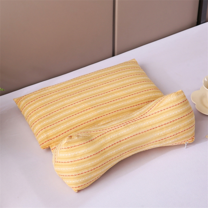 91家纺网 家纺一手货源 找家纺 蔻眠 三角牵引组合枕荞麦枕成人护颈枕头枕芯 三角牵引组合-黄色 三角枕35*16 方枕35*20