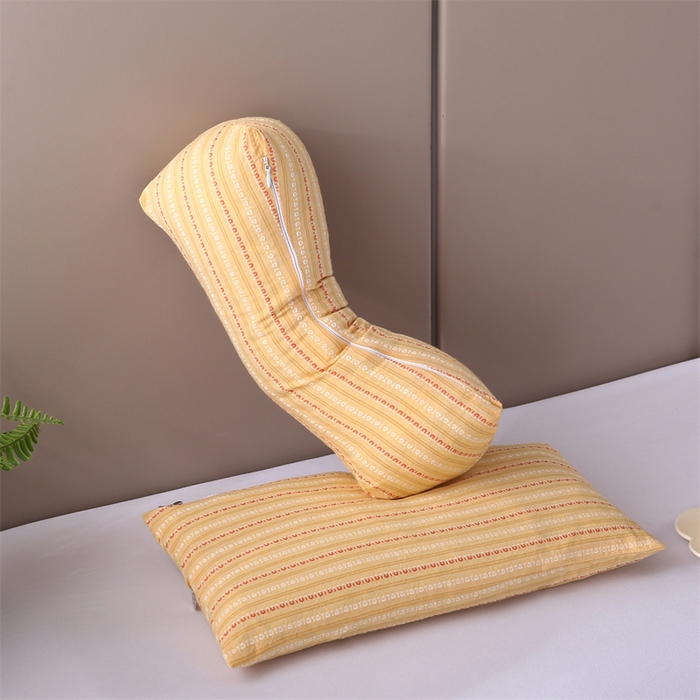 91家纺网 家纺一手货源 找家纺 蔻眠 三角牵引组合枕荞麦枕成人护颈枕头枕芯 三角牵引组合-黄色 三角枕35*16 方枕35*20