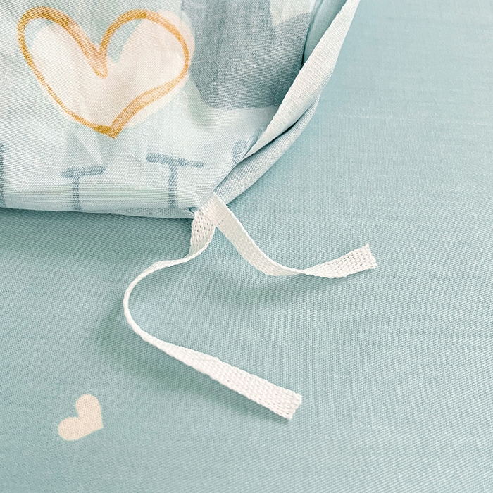 91家纺网 家纺一手货源 找家纺 锦润家纺2025新款全棉13372学生三件套纯棉宿舍六件套 爱之定律-蓝