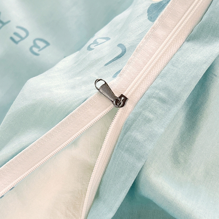 91家纺网 家纺一手货源 找家纺 锦润家纺2025新款全棉13372学生三件套纯棉宿舍六件套 爱之定律-蓝