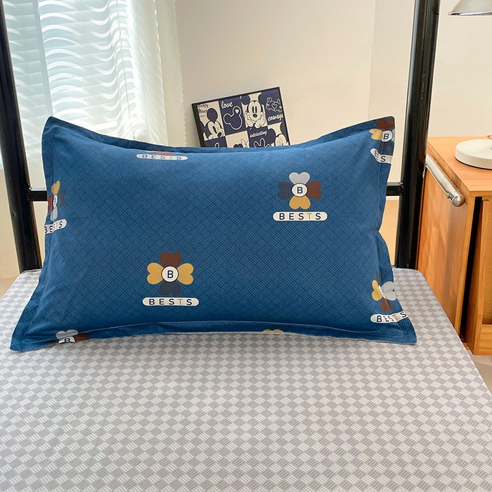 91家纺网 家纺一手货源 找家纺 锦润家纺2025新款全棉13372学生三件套纯棉宿舍六件套 彼特-蓝