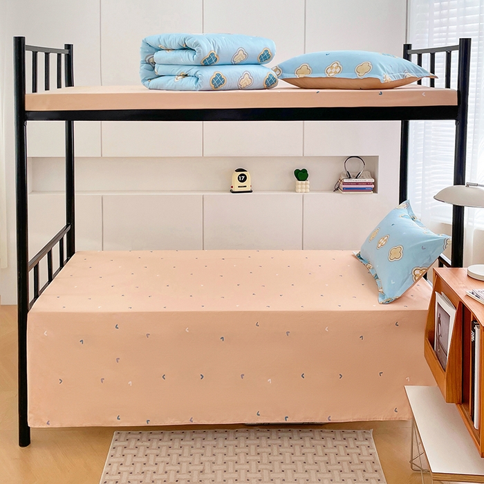 91家纺网 家纺一手货源 找家纺 锦润家纺2025新款全棉13372学生三件套纯棉宿舍六件套 宝格莉