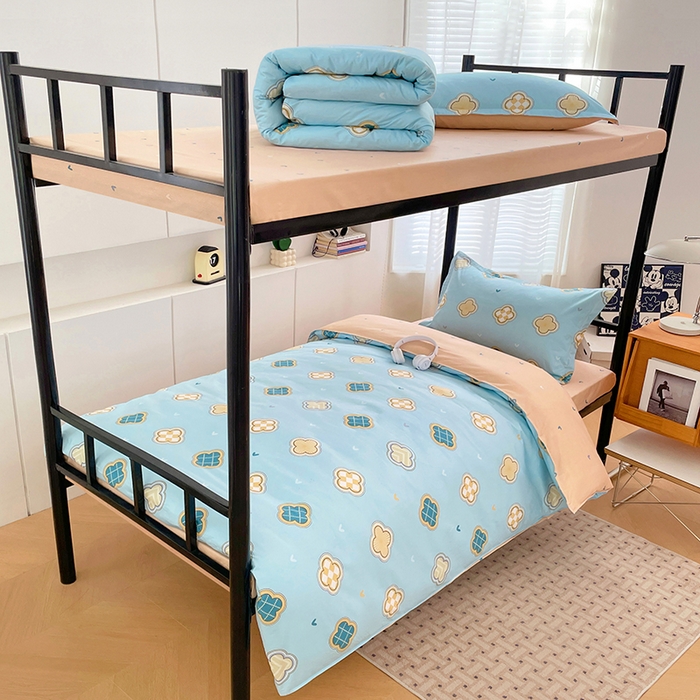 91家纺网 家纺一手货源 找家纺 锦润家纺2025新款全棉13372学生三件套纯棉宿舍六件套 宝格莉