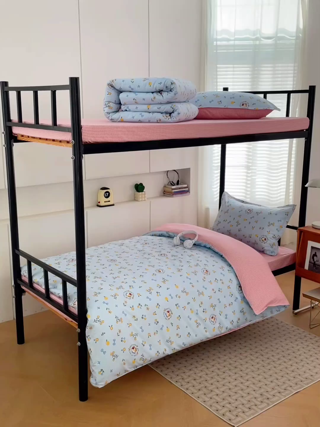 91家纺网 家纺一手货源 找家纺 锦润家纺2025新款全棉13372学生三件套纯棉宿舍六件套 花玉颜