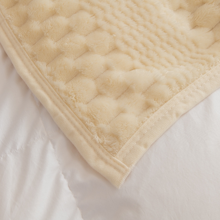 91家纺网 家纺一手货源 找家纺 胜百毛毯2025新金龟绒毛毯 白色