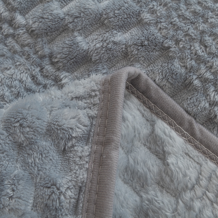 91家纺网 家纺一手货源 找家纺 胜百毛毯2025新金龟绒毛毯 浅灰