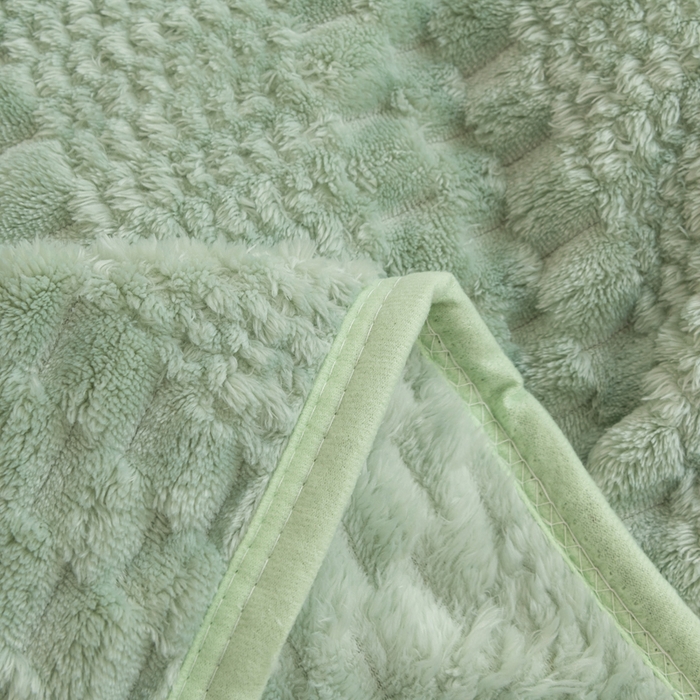 91家纺网 家纺一手货源 找家纺 胜百毛毯2025新金龟绒毛毯 浅绿