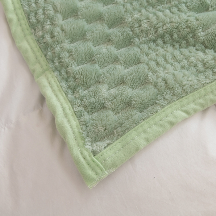 91家纺网 家纺一手货源 找家纺 胜百毛毯2025新金龟绒毛毯 浅绿