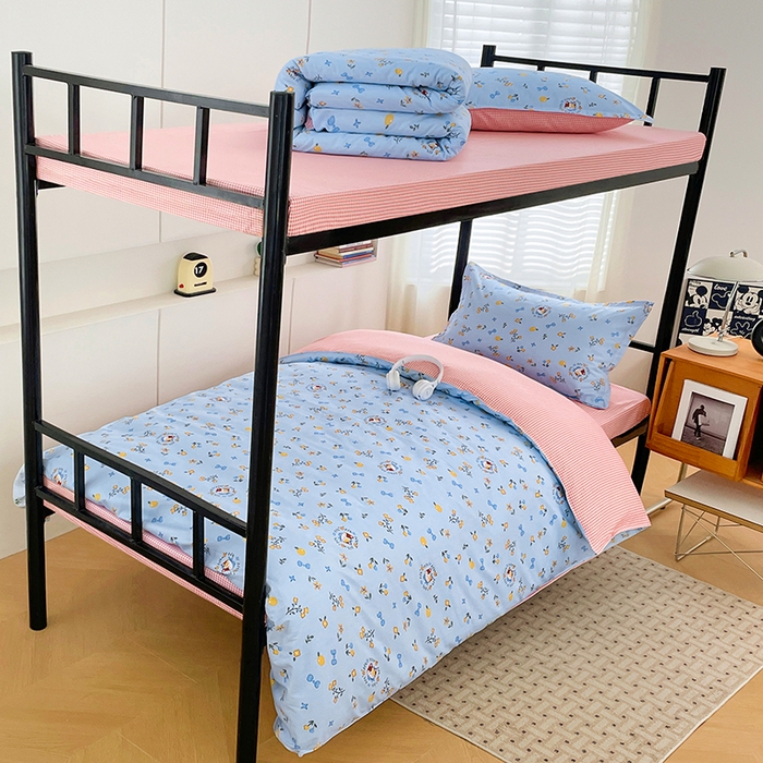 91家纺网 家纺一手货源 找家纺 锦润家纺2025新款全棉13372学生三件套纯棉宿舍六件套 花玉颜