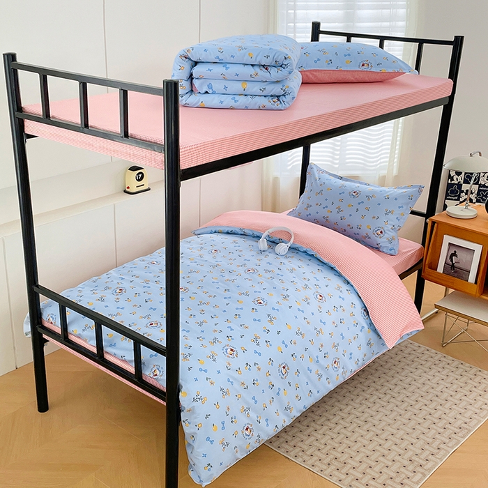 91家纺网 家纺一手货源 找家纺 锦润家纺2025新款全棉13372学生三件套纯棉宿舍六件套 花玉颜